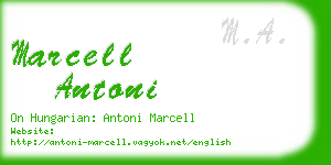 marcell antoni business card